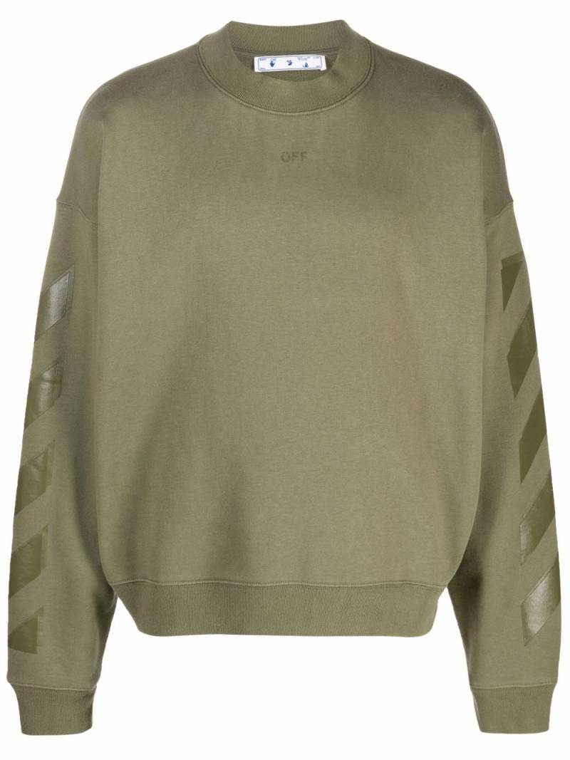 Off-White Arrow-print cotton sweatshirt - Green von Off-White
