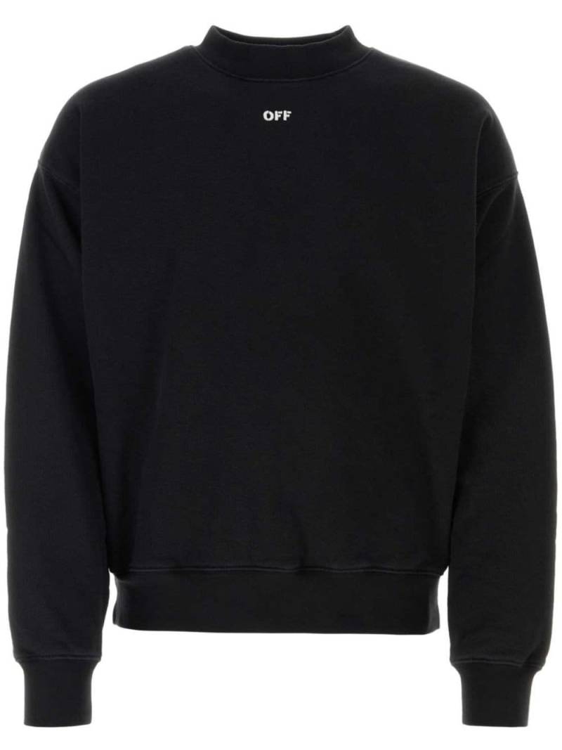 Off-White Arrows-embroidered cotton sweatshirt - Black von Off-White