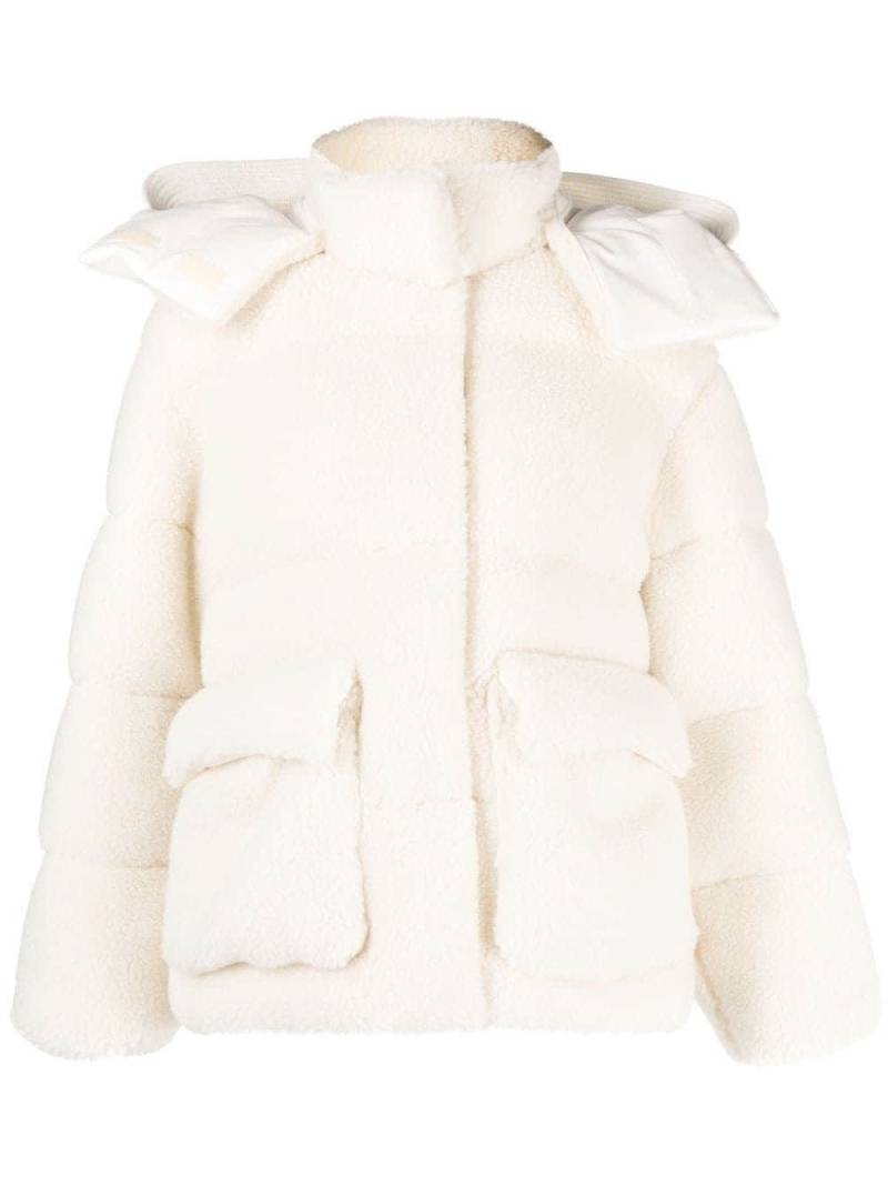 Off-White Arrows fleece-texture puffer jacket - Neutrals von Off-White