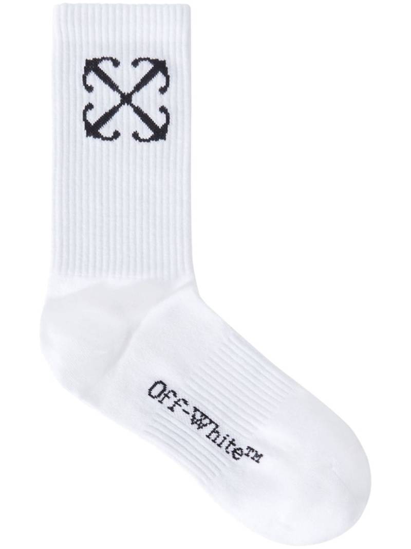 Off-White Arrows-intarsia cotton socks von Off-White