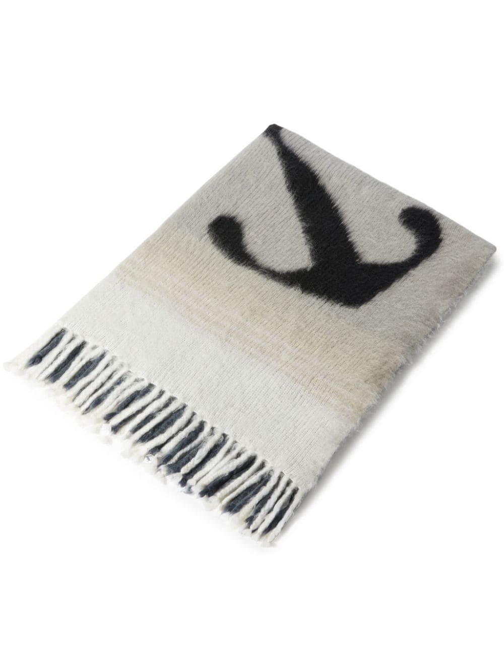 Off-White Arrows-motif brushed blanket - Neutrals von Off-White