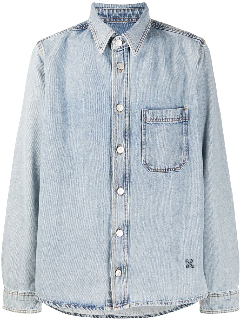 Off-White Arrows-motif denim shirt - Blue von Off-White