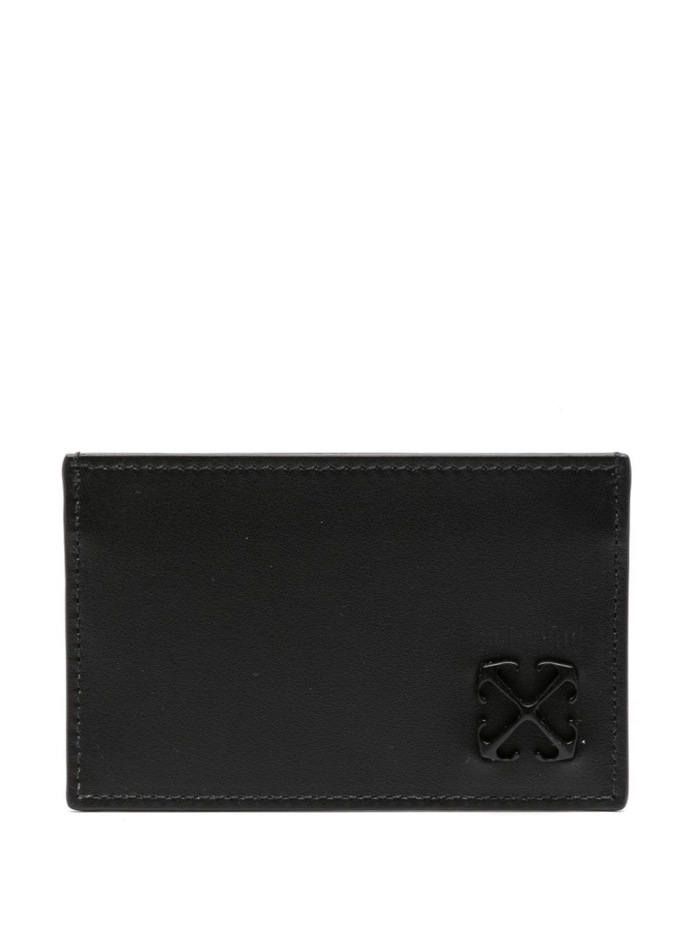 Off-White Arrows-motif leather cardholder - Black von Off-White