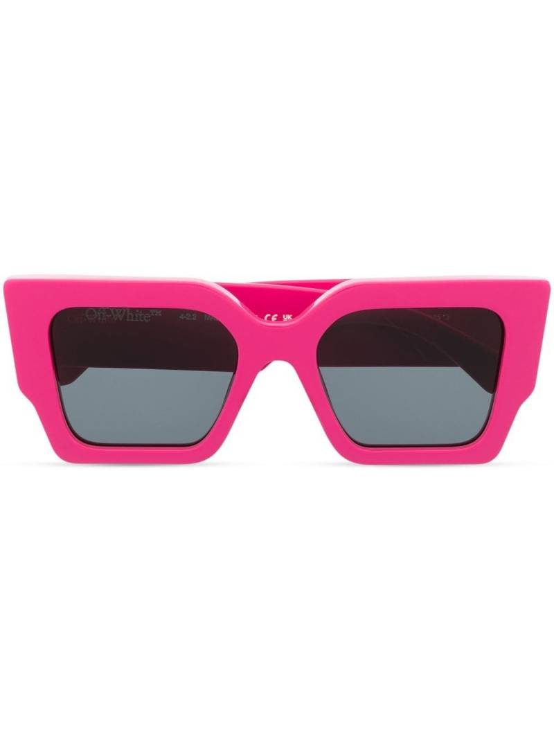 Off-White Arrows-motif square-frame sunglasses - Pink von Off-White