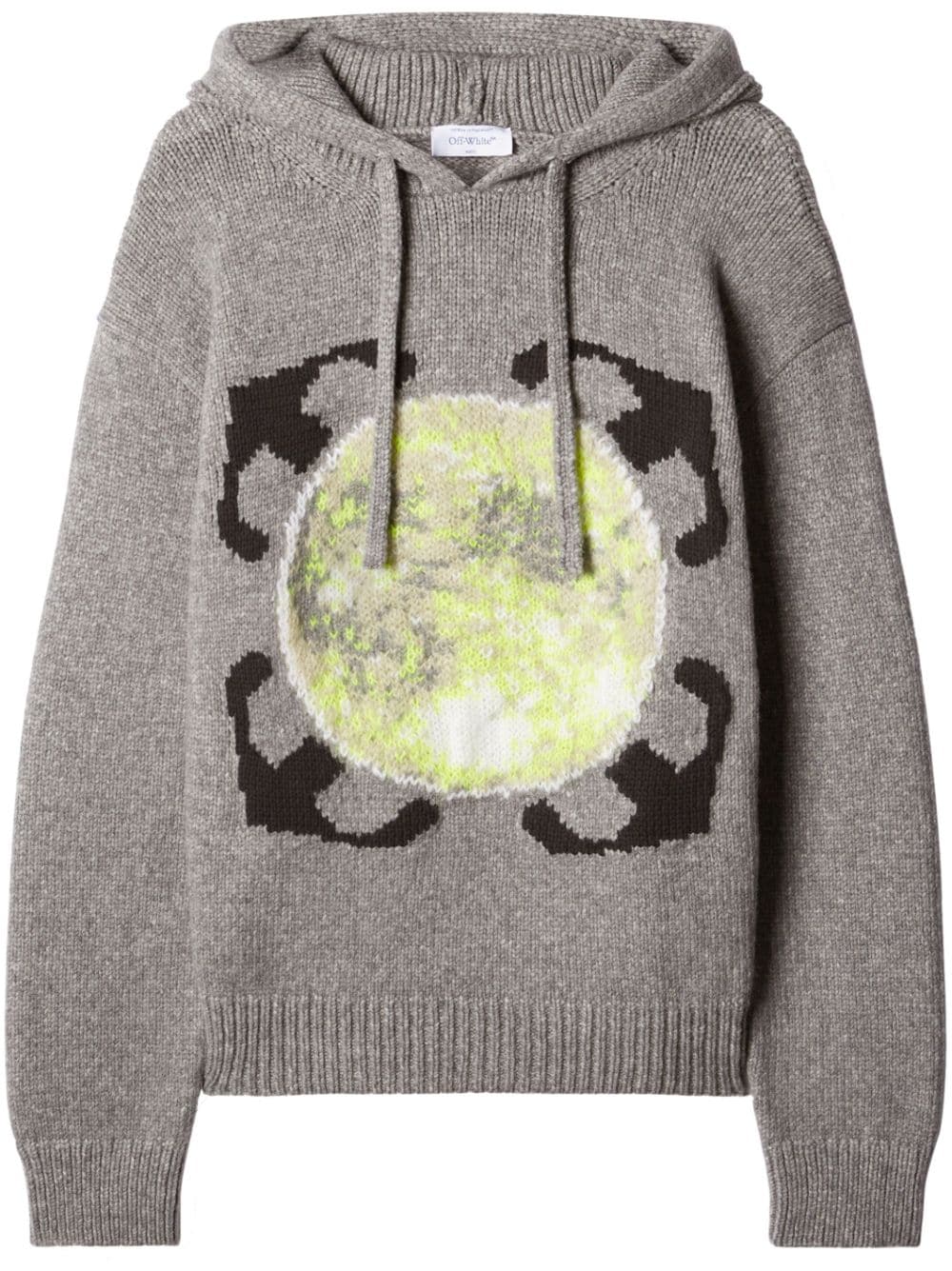 Off-White Arrows motif wool hoodie - Grey von Off-White