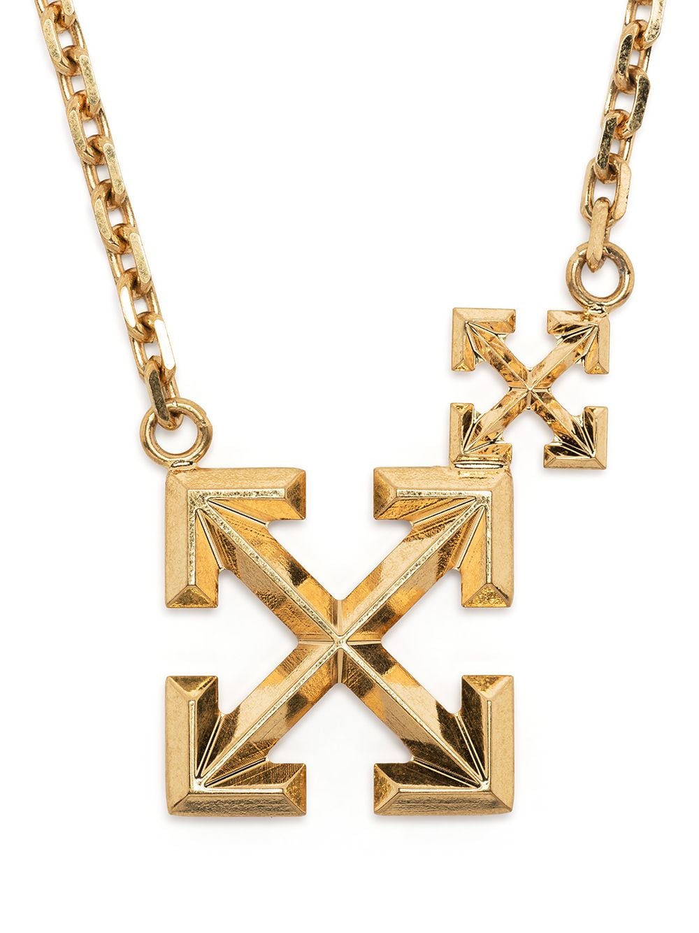 Off-White Arrows pendant necklace - Gold von Off-White