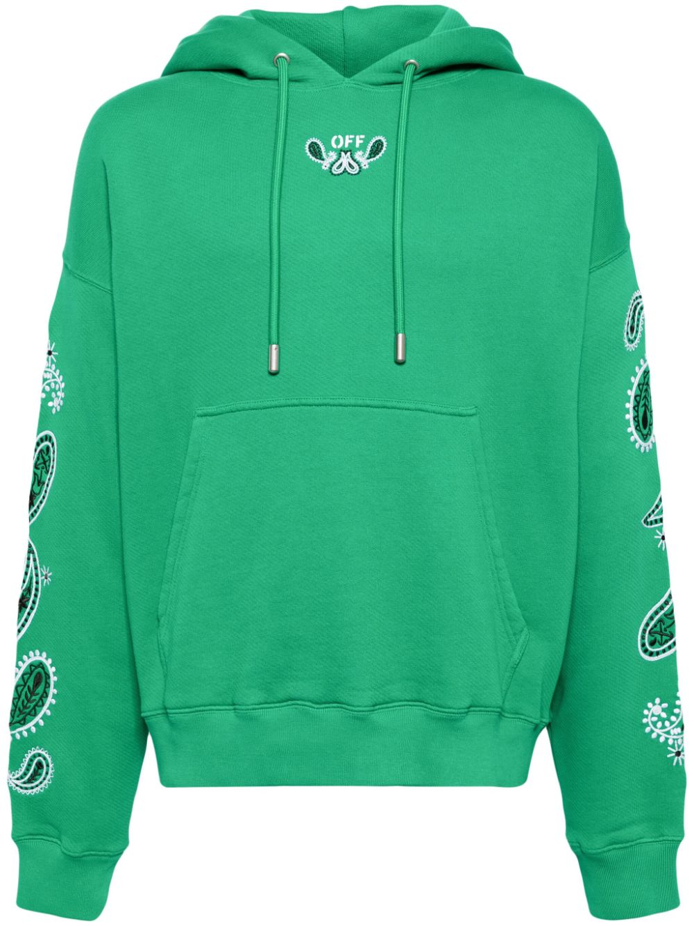 Off-White Bandana Arrow cotton hoodie - Green von Off-White
