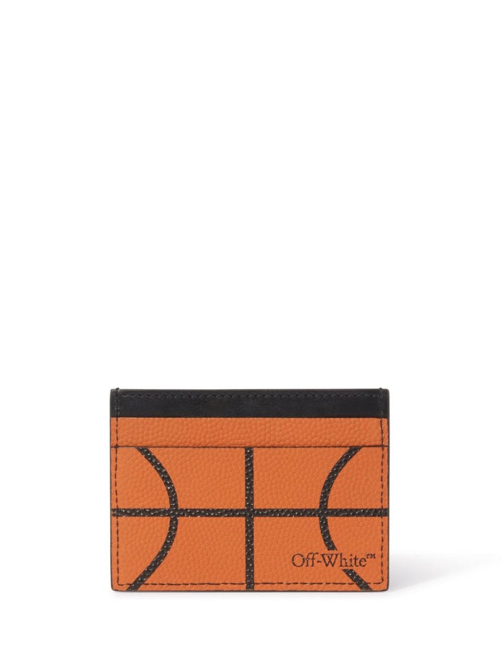 Off-White Basketball logo-print leather card case - Orange von Off-White