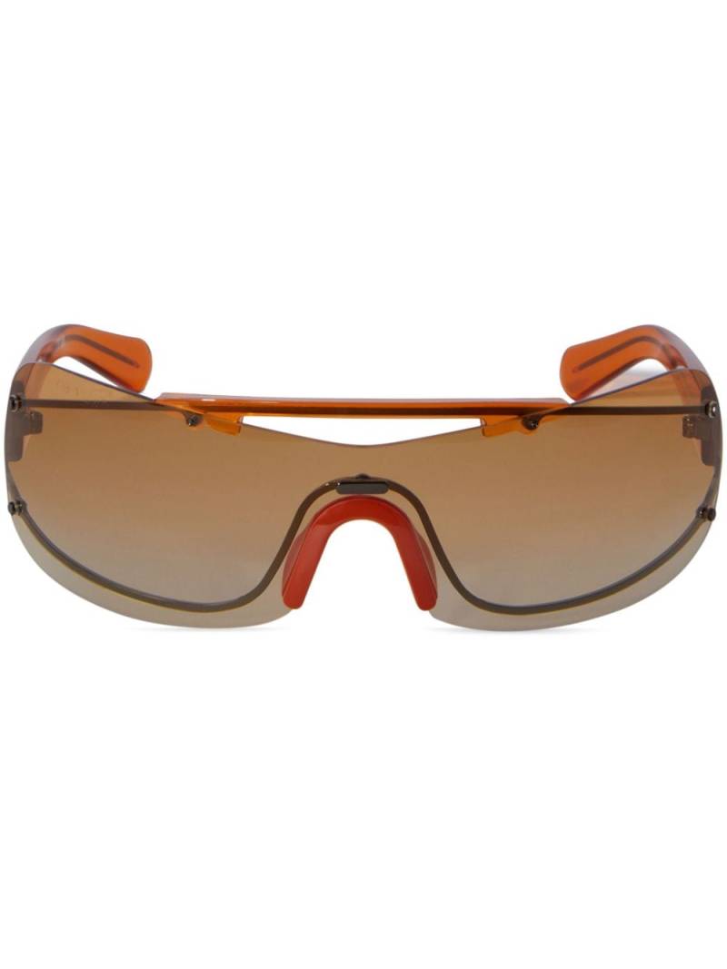 Off-White Big Wharf biker-style sunglasses - Orange von Off-White