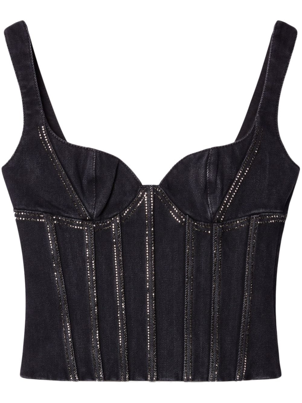 Off-White Bling bustier top - Black von Off-White