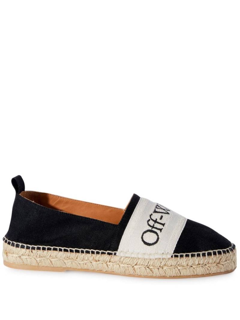 Off-White Bookish logo-band espadrilles - Black von Off-White