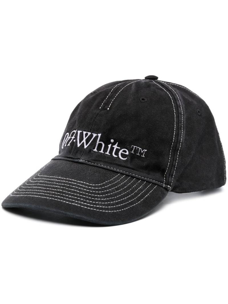 Off-White Bookish logo-embroidered baseball cap - Black von Off-White