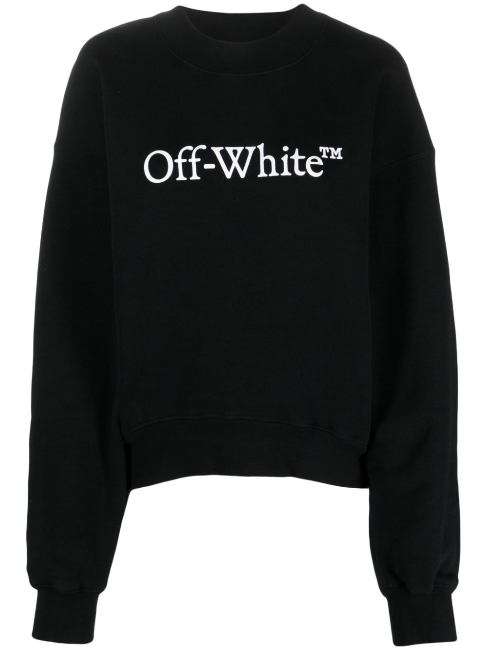 Off-White Bookish logo-print cotton sweatshirt - Black von Off-White