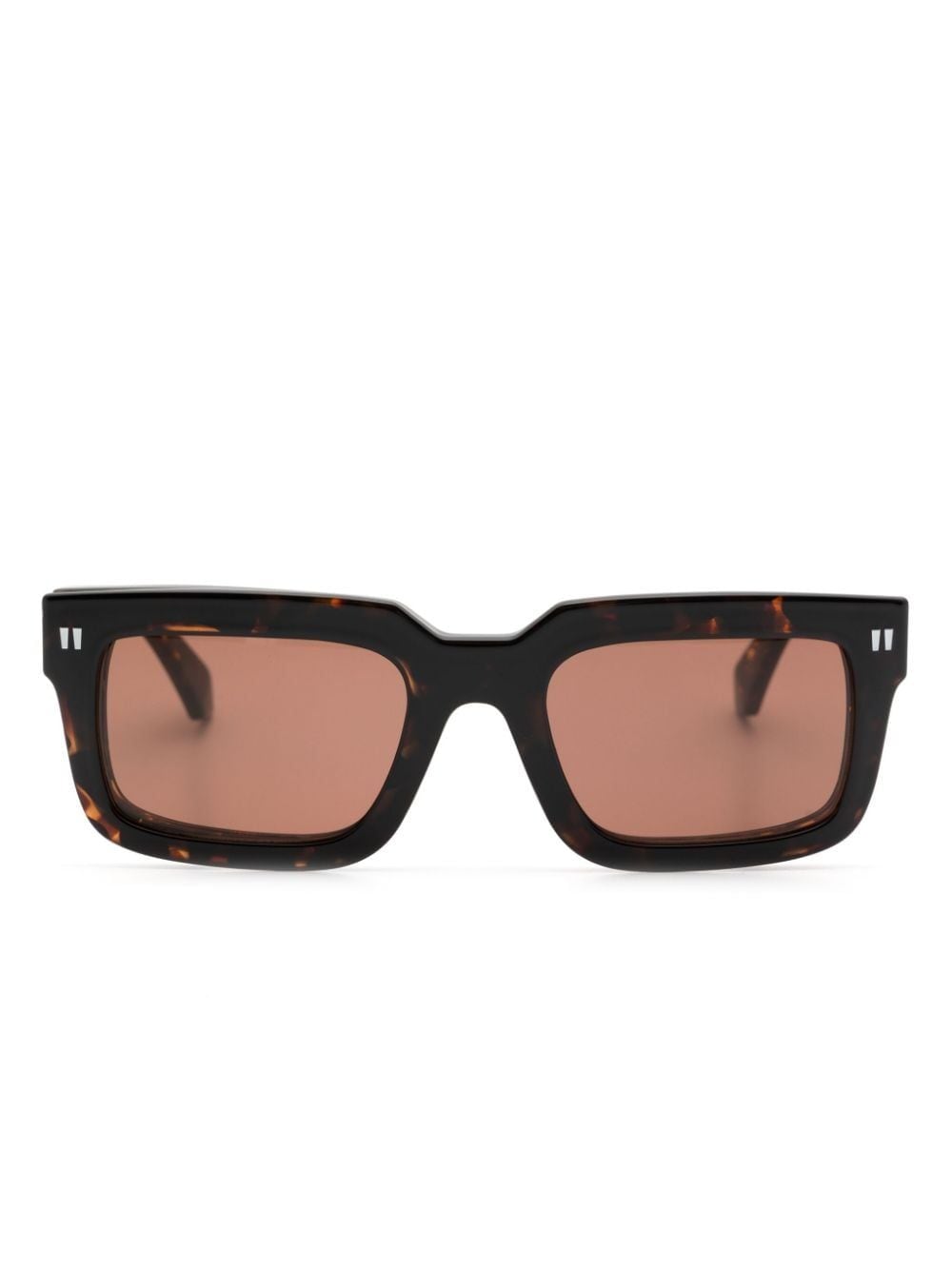 Off-White CLIP ON2 SUNGLASSES - 6064 6064 HAVANA BROWN von Off-White