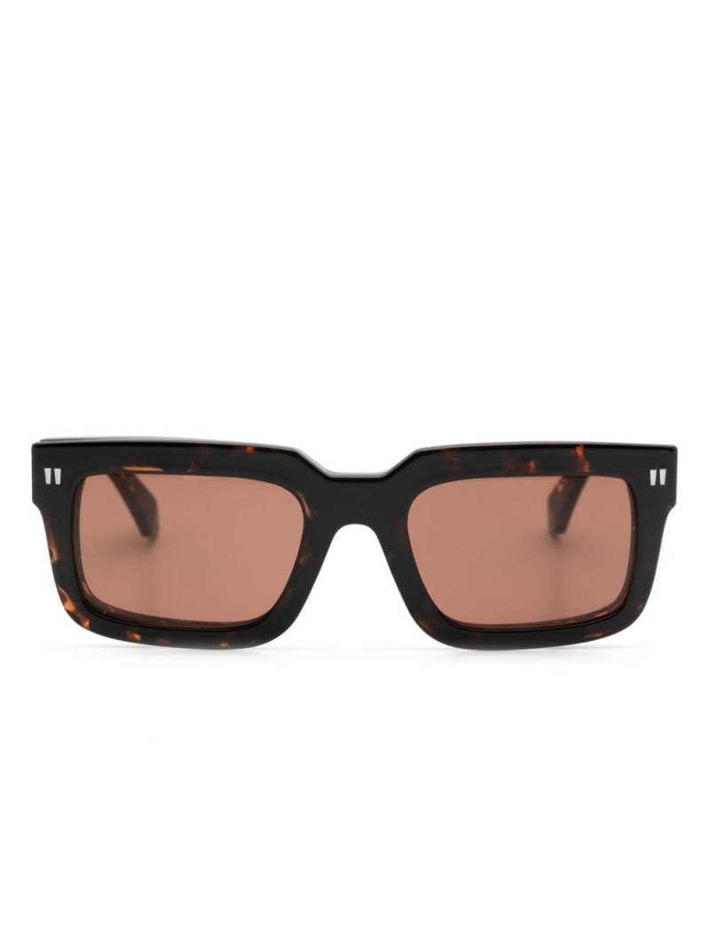 Off-White CLIP ON2 SUNGLASSES - 6064 6064 HAVANA BROWN von Off-White