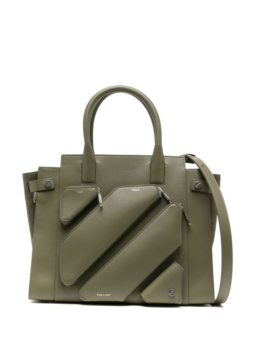 Off-White City leather tote bag - Green von Off-White