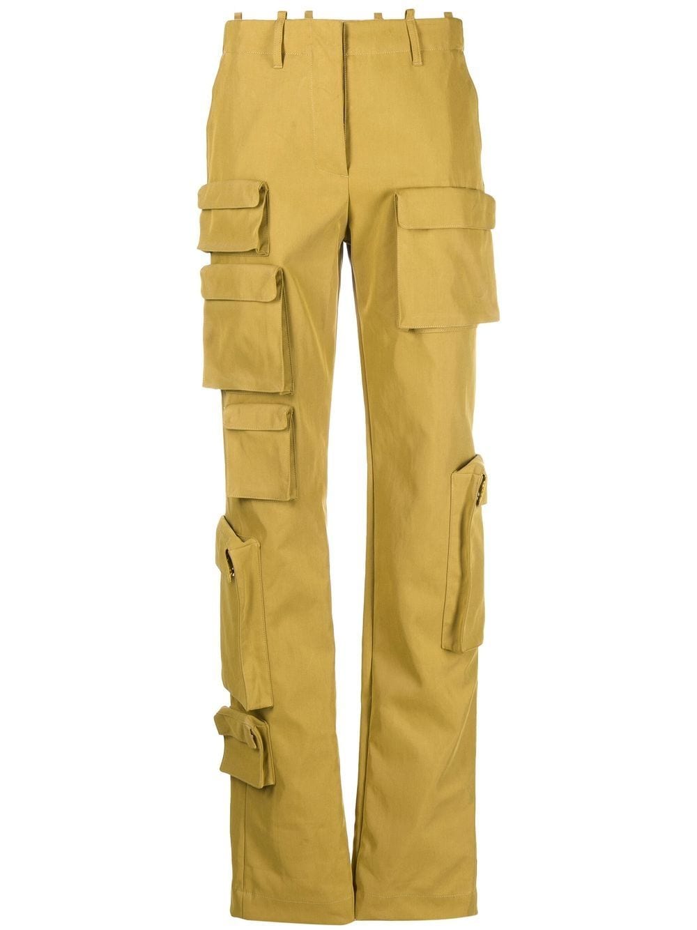 Off-White Co Multipocket straight-leg cargo trousers - Green von Off-White