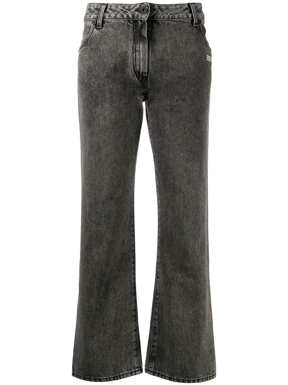 Off-White cropped leg mid-rise jeans - Black von Off-White