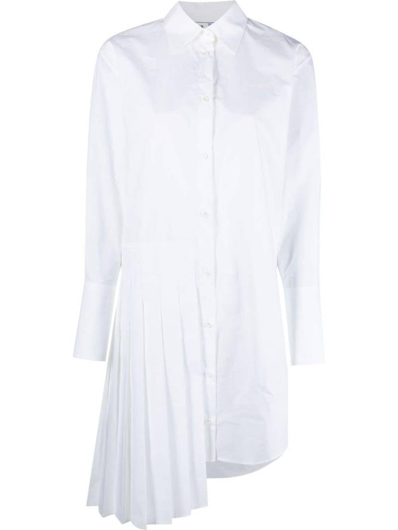 Off-White Diag plissé cotton shirt dress von Off-White