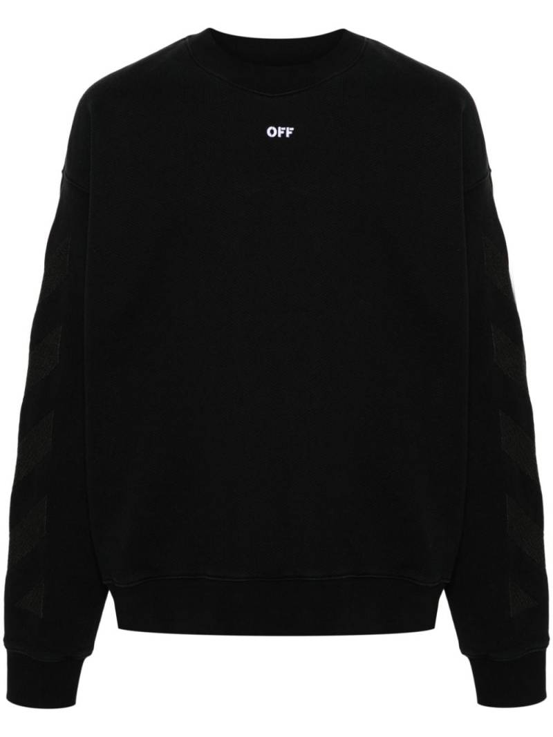 Off-White Diag-stripe cotton sweatshirt - Black von Off-White