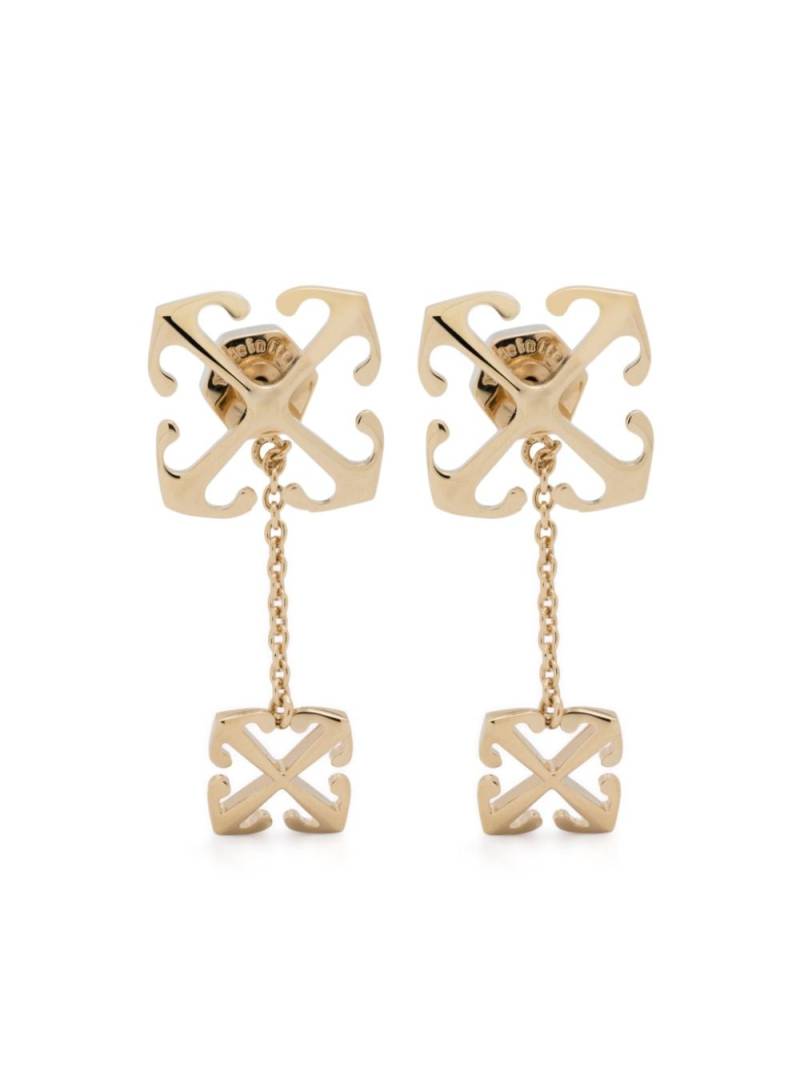 Off-White Double Arrows drop earrings - Gold von Off-White
