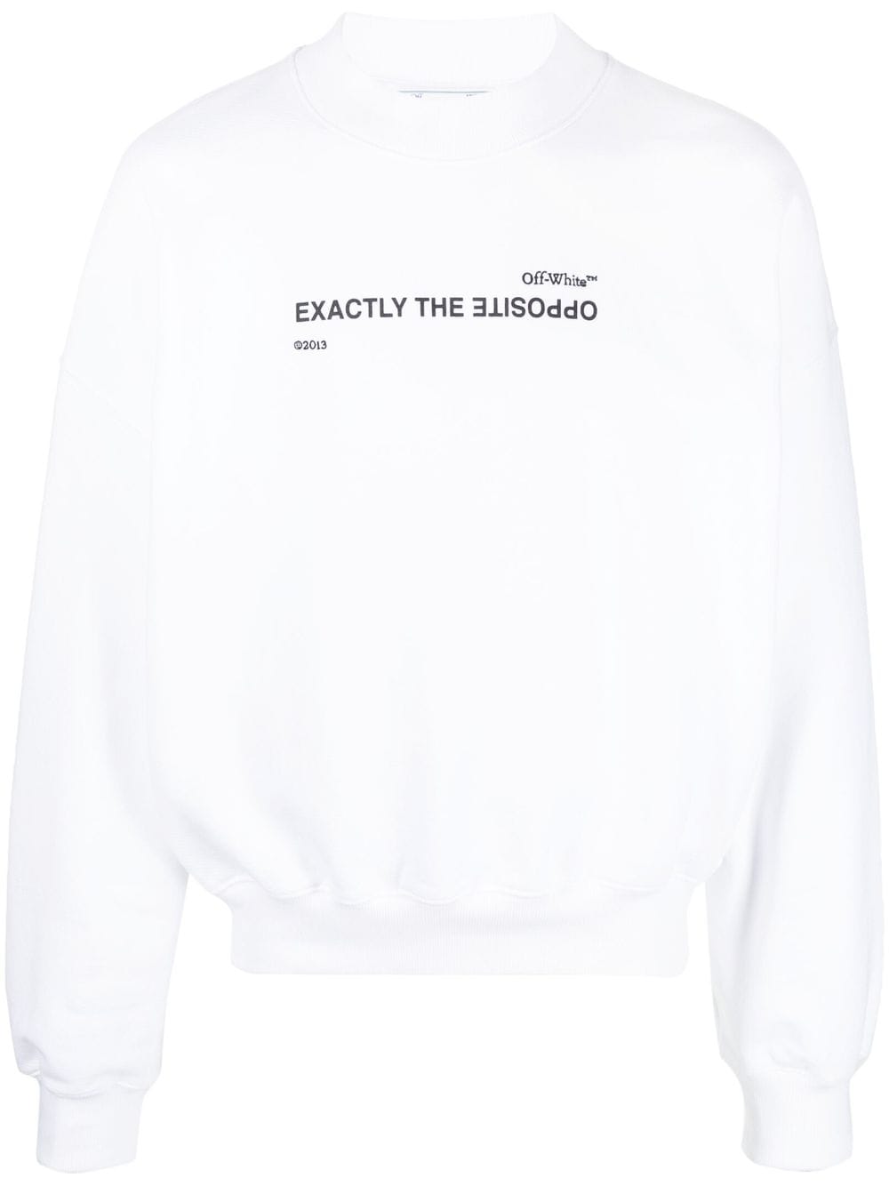 Off-White Exactly the Opposite-print cotton sweatshirt von Off-White