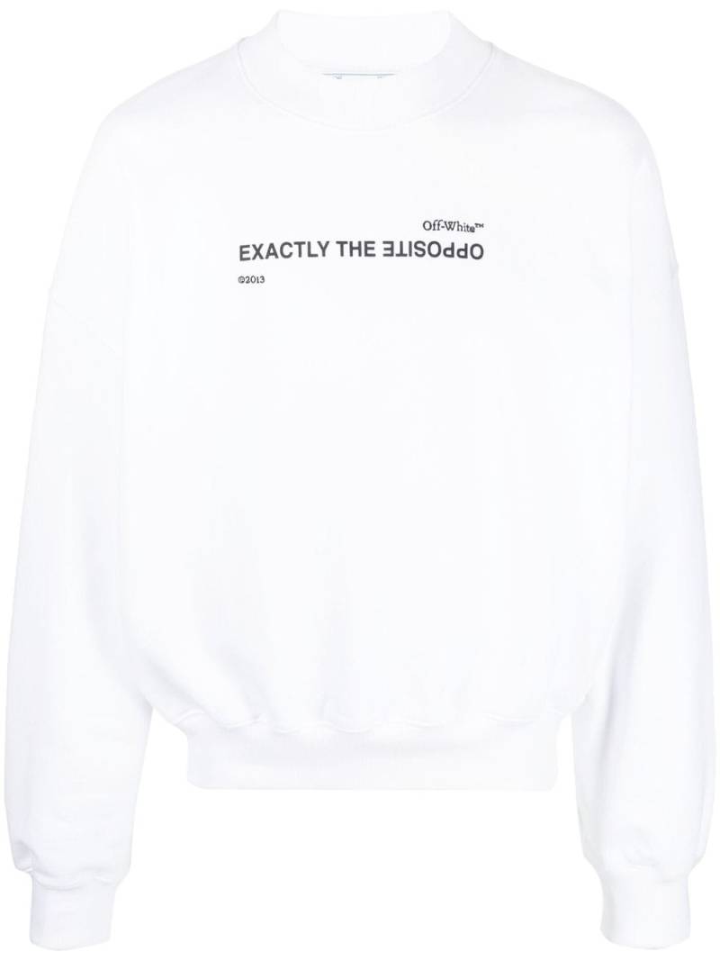 Off-White Exactly the Opposite-print cotton sweatshirt von Off-White