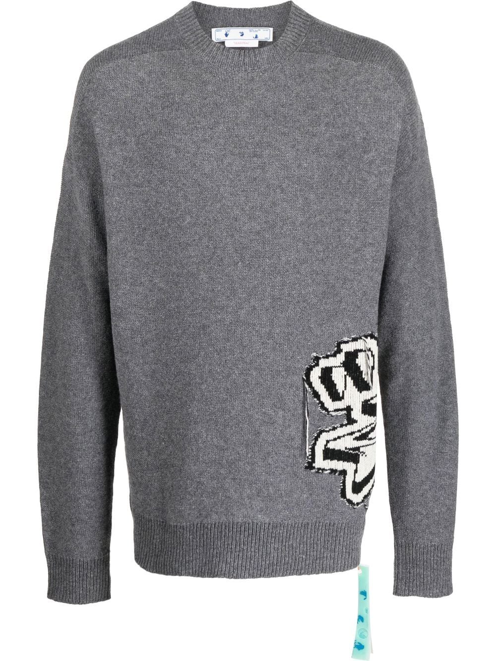Off-White Graffiti chunky-knit jumper - Grey von Off-White