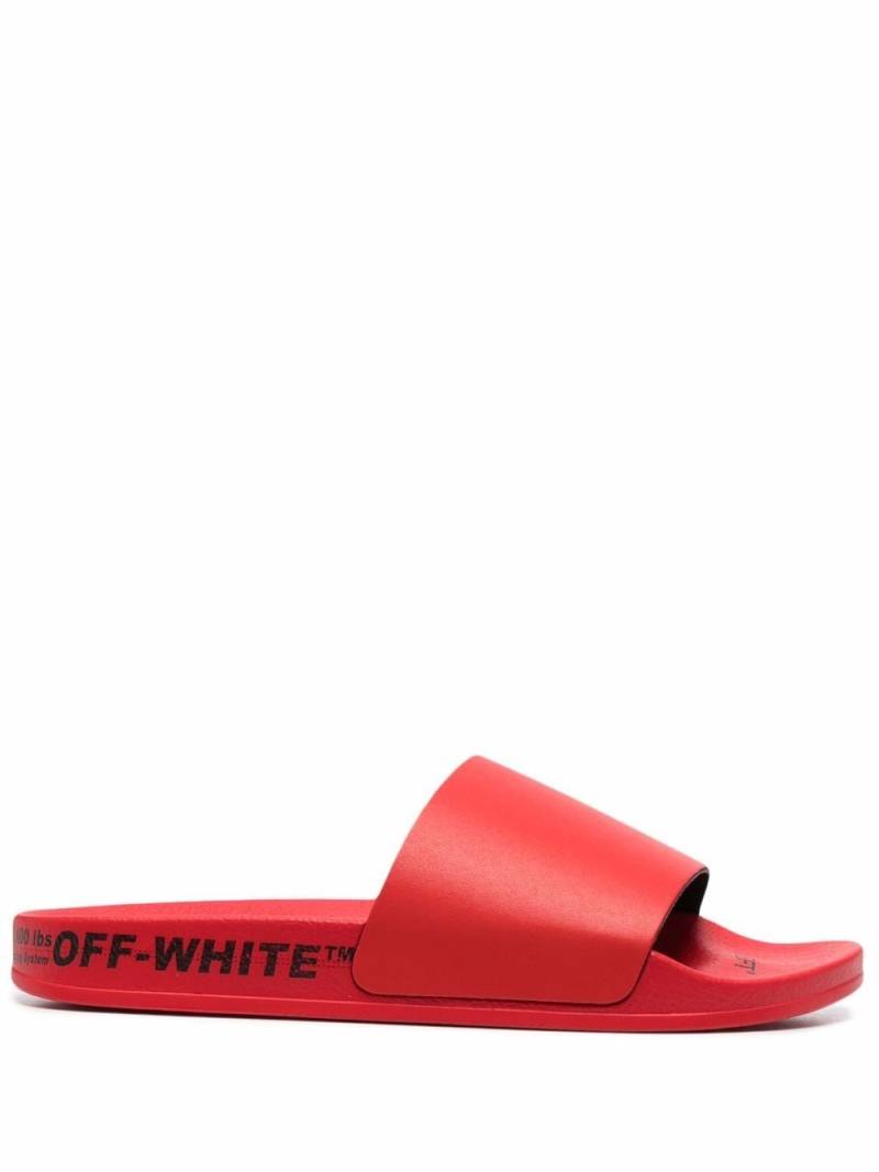Off-White Industrial logo slides - Red von Off-White