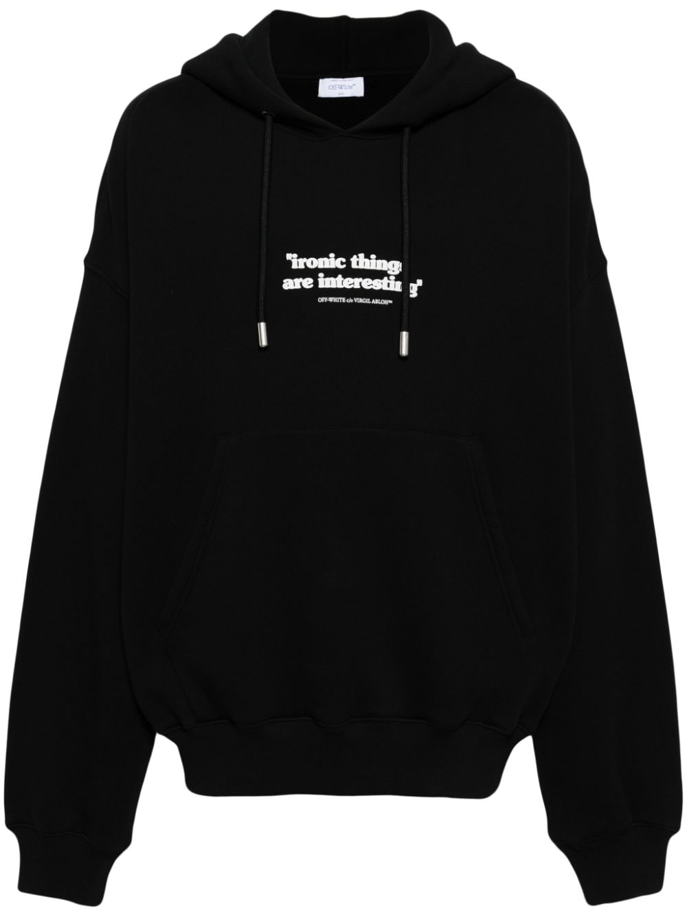 Off-White Ironic Quote cotton hoodie - Black von Off-White