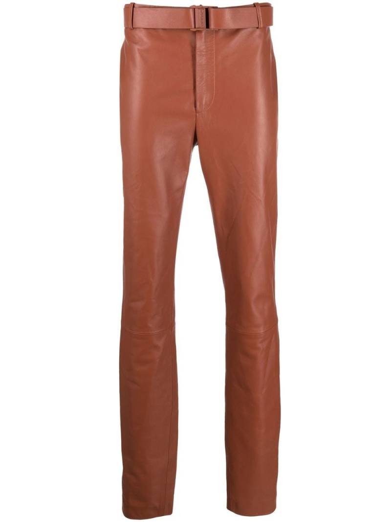 Off-White Lea buckled leather trousers - Brown von Off-White