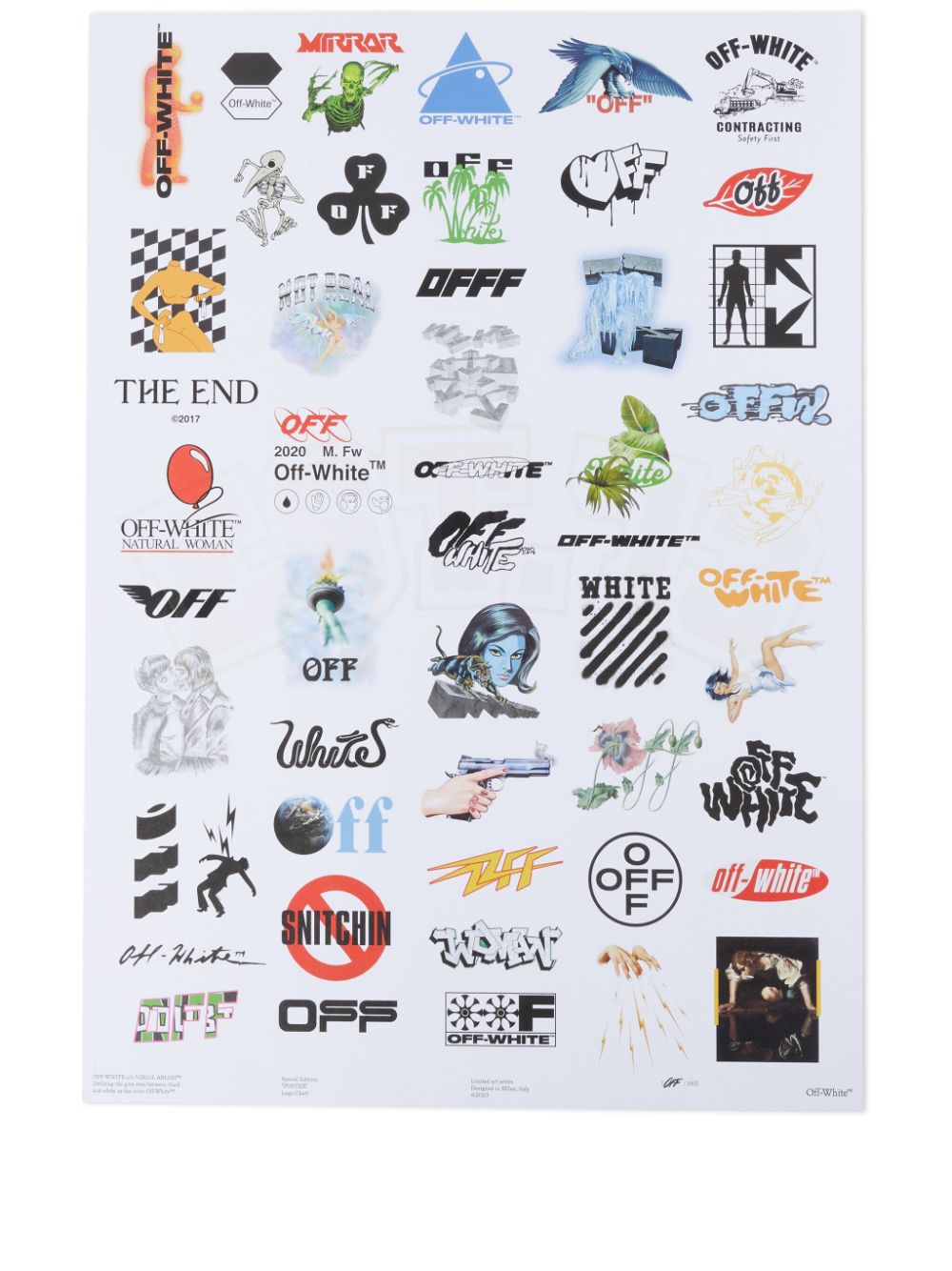 Off-White Logic logo-print poster von Off-White