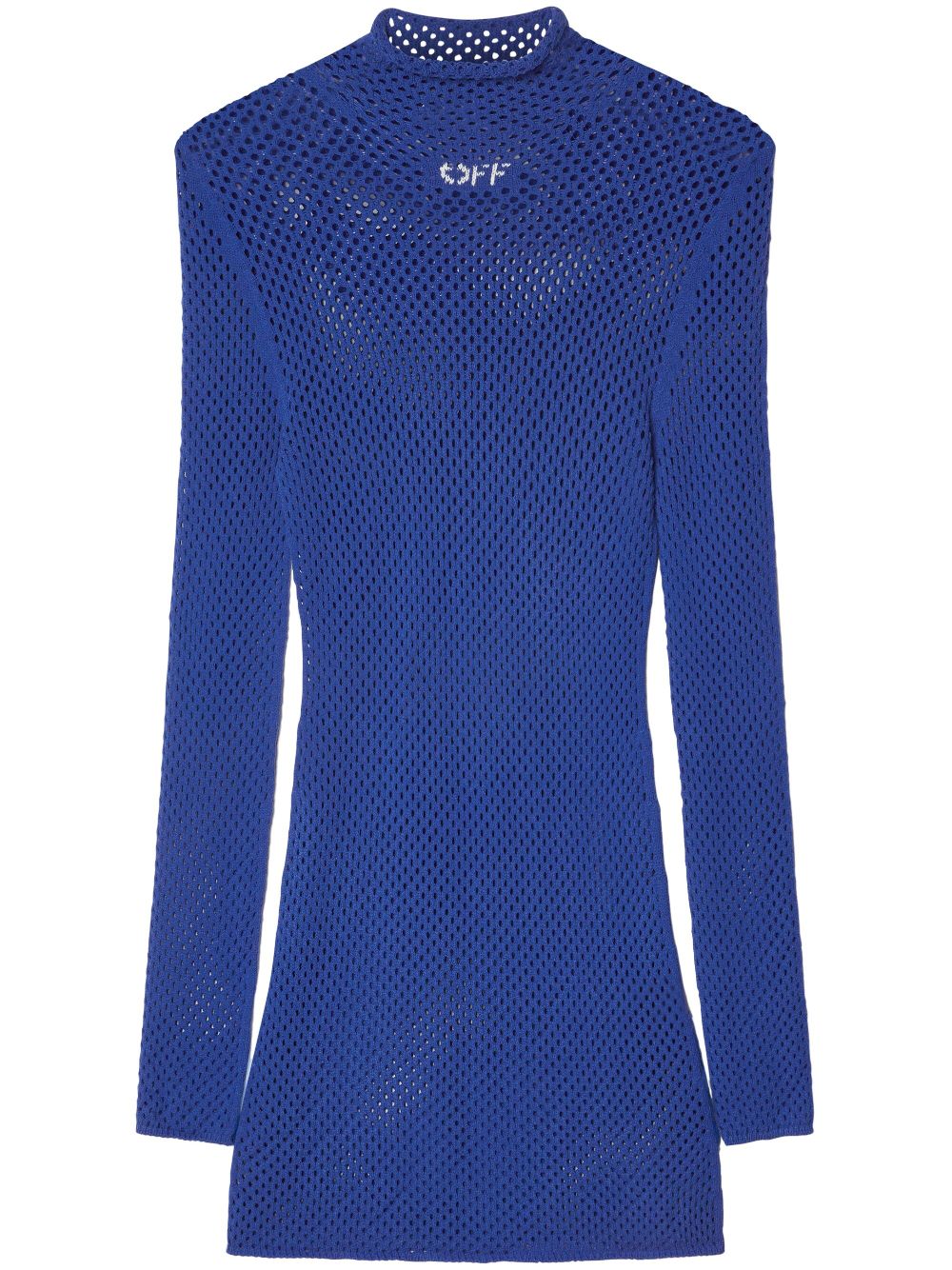 Off-White Netted logo-print minidress - Blue von Off-White