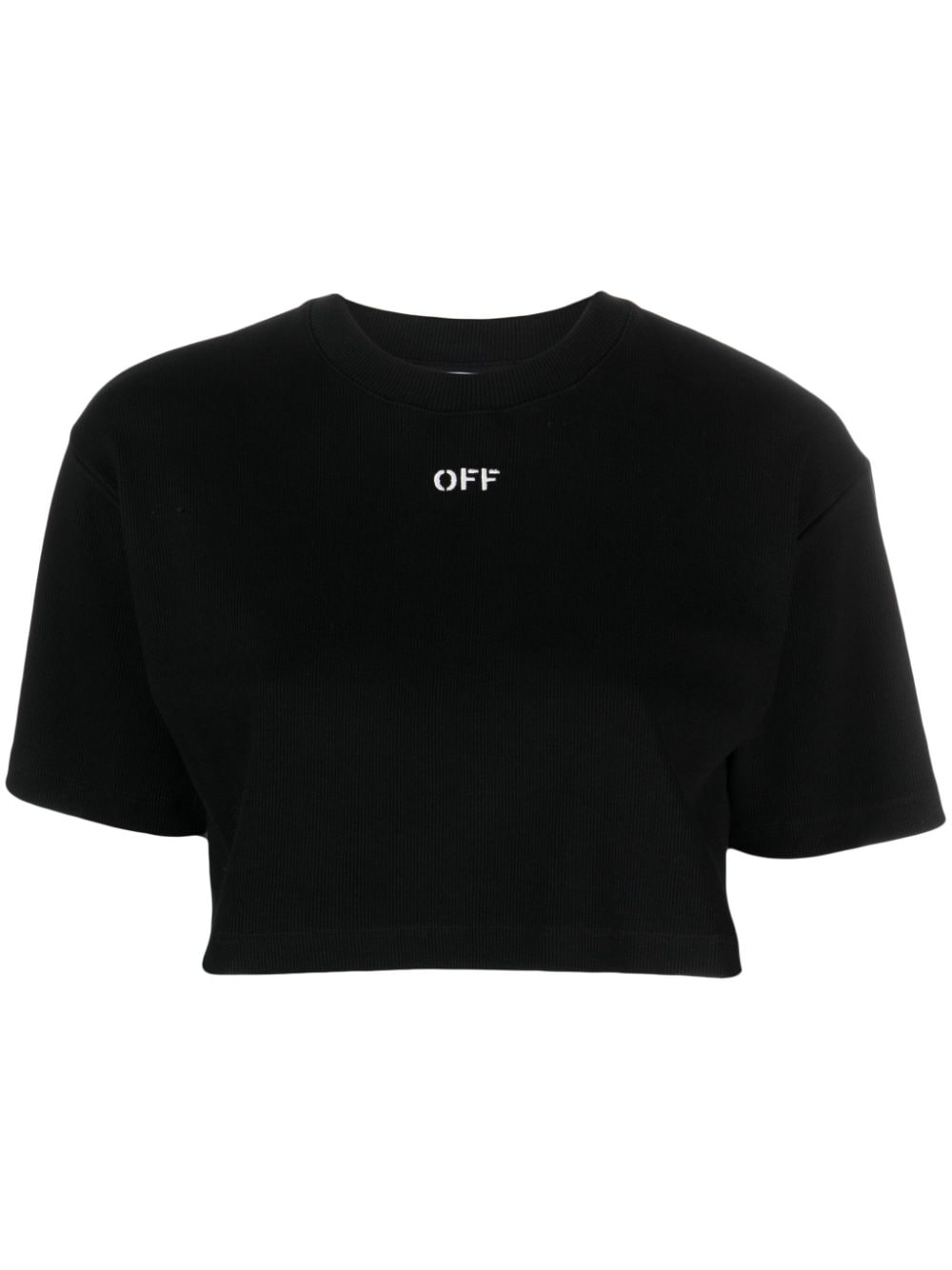 Off-White Off-Stamp cropped T-shirt - Black von Off-White