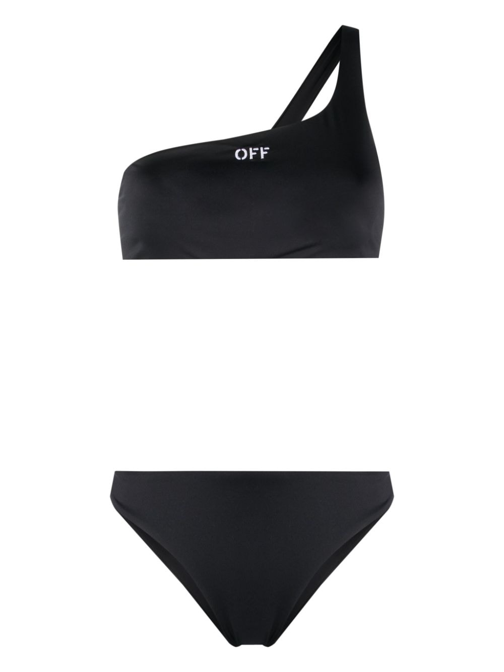 Off-White Off Stamp-embroidered bikini set - Black von Off-White