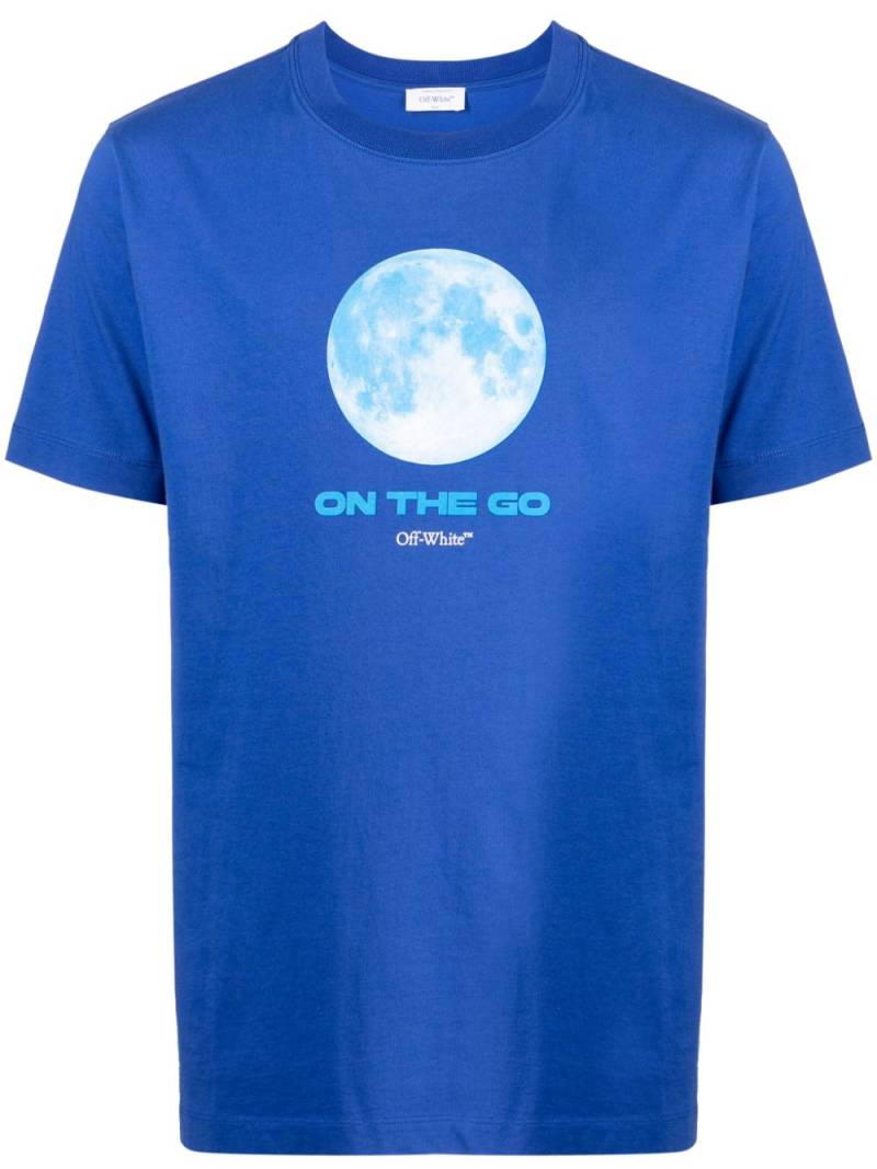 Off-White On The Go Moon cotton T-shirt - Blue von Off-White