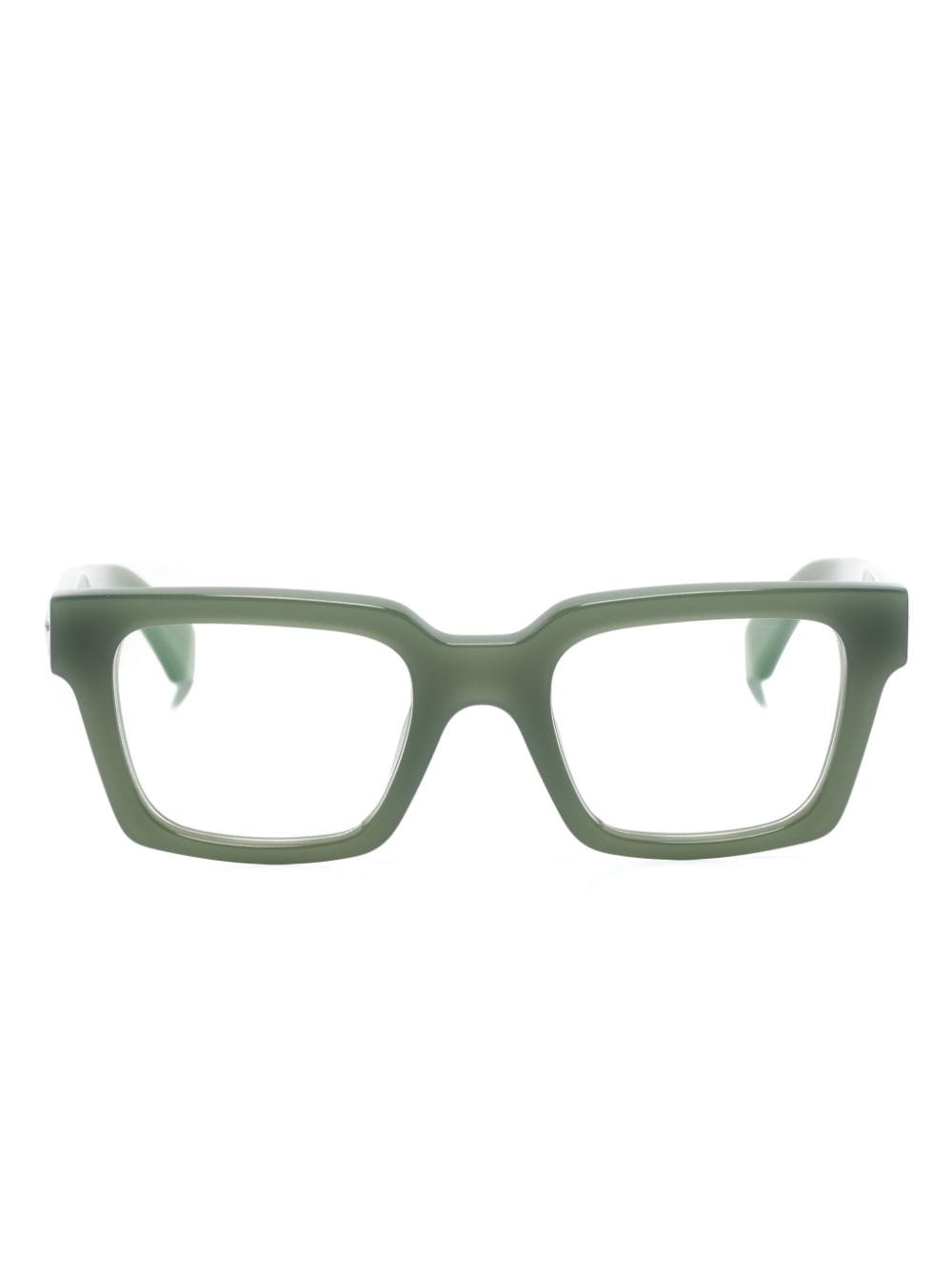Off-White Optical Style 72 square-frame glasses - Green von Off-White