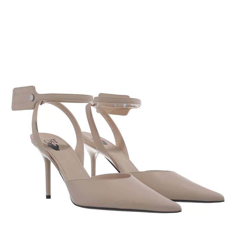 Off-White Pumps & High Heels - Nappa Zip Tie Sabot - Gr. 39 (EU) - in Beige - für Damen von Off-White