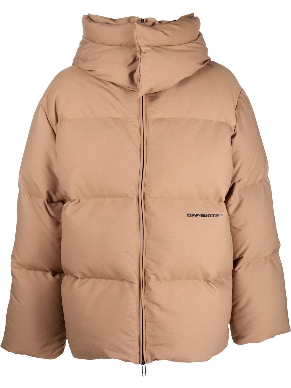 Off-White Race canvas down padded jacket - Brown von Off-White