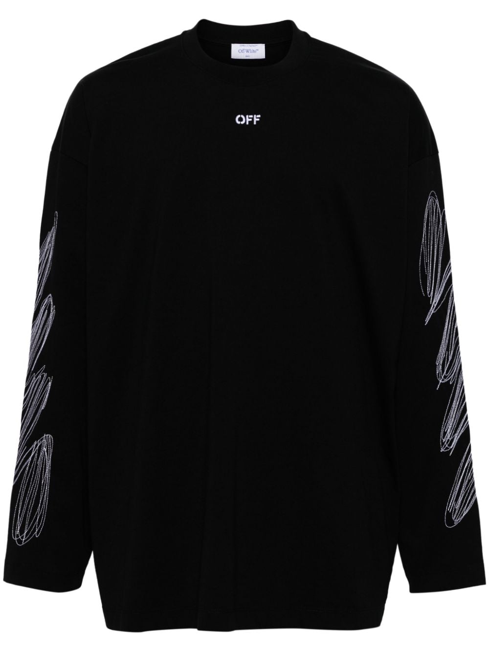 Off-White Scribble Diag cotton T-shirt - Black von Off-White