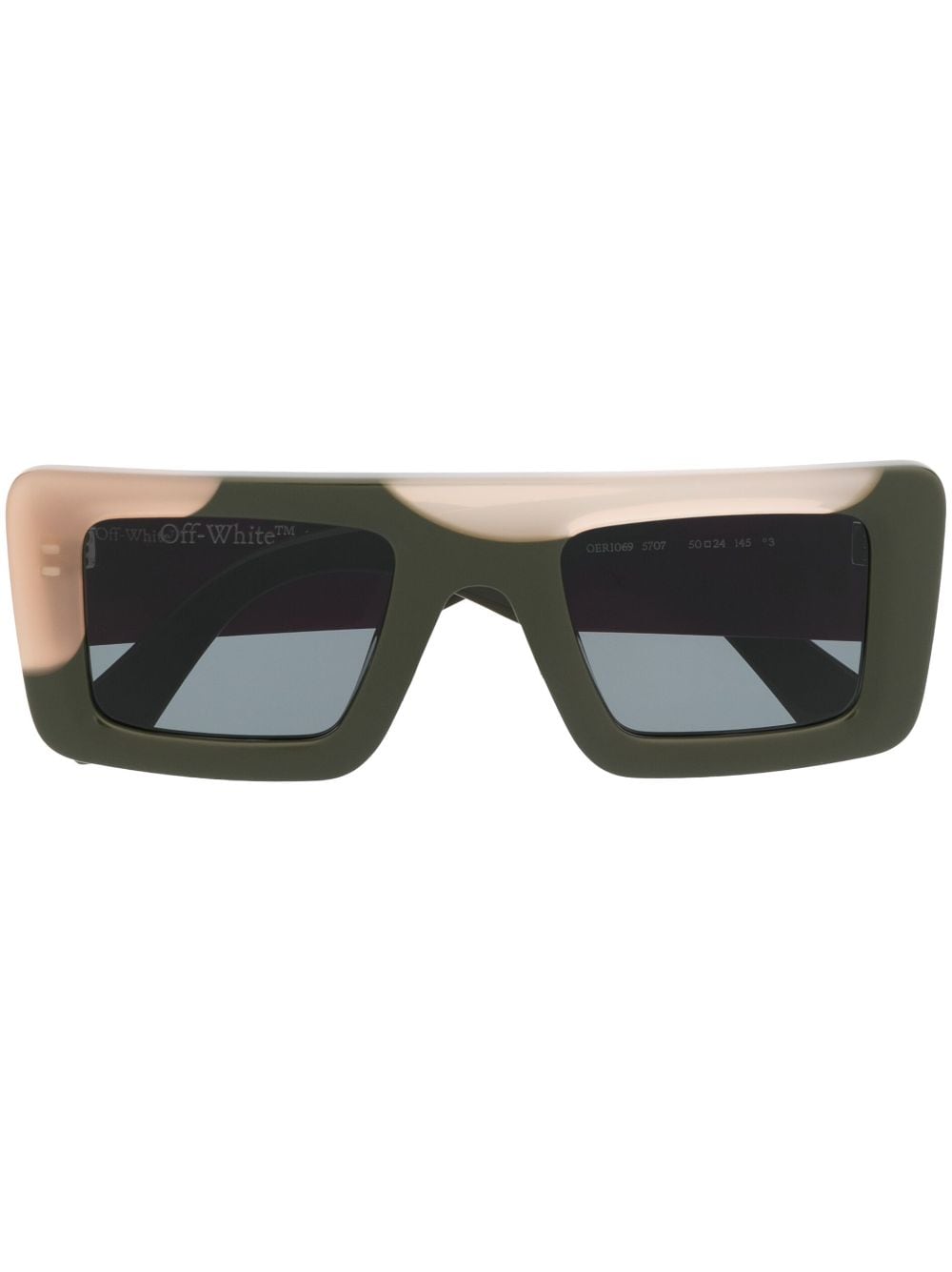 Off-White Seattle rectangle-frame sunglasses - Green von Off-White