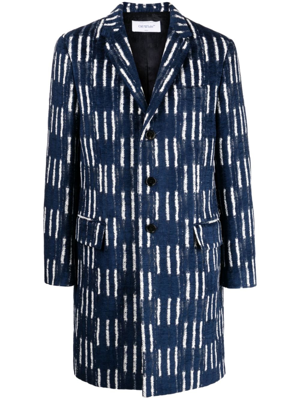 Off-White Shibori jacquard coat - Blue von Off-White