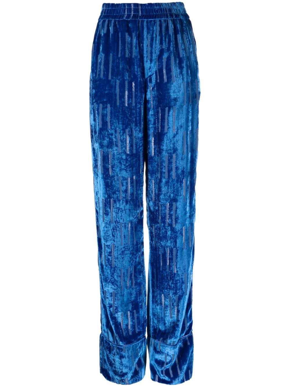 Off-White Shibori velvet trousers - Blue von Off-White