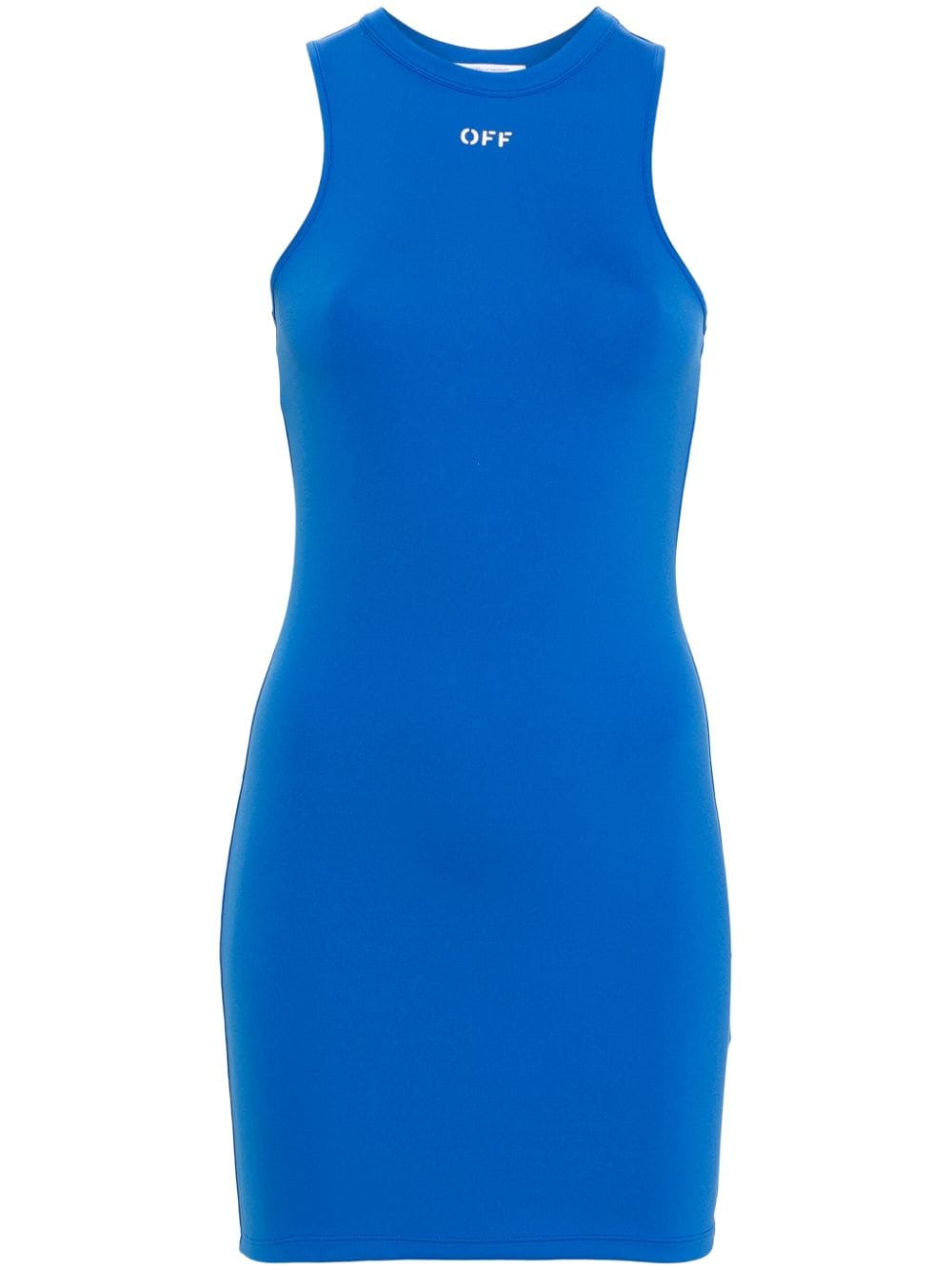 Off-White Sleek Rowing logo-print mini dress - Blue von Off-White