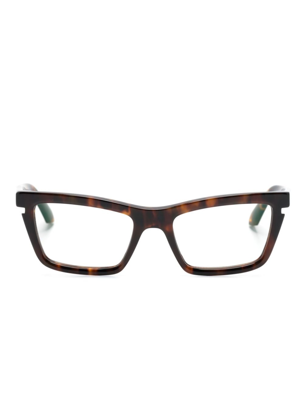 Off-White Style 50 rectangle-frame glasses - Brown von Off-White