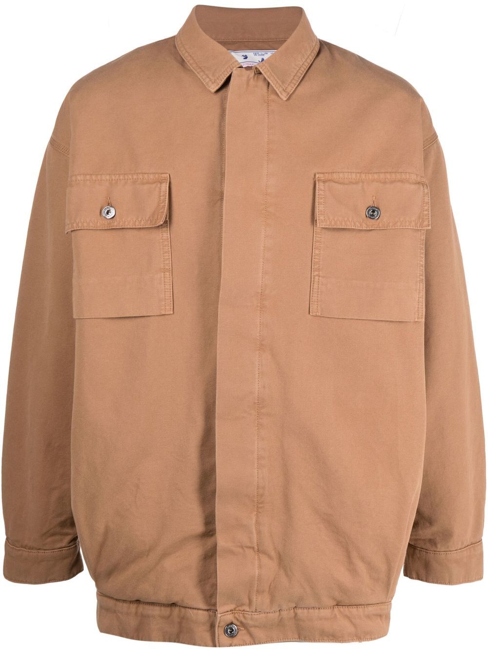 Off-White Tab canvas military overshirt jacket - Brown von Off-White