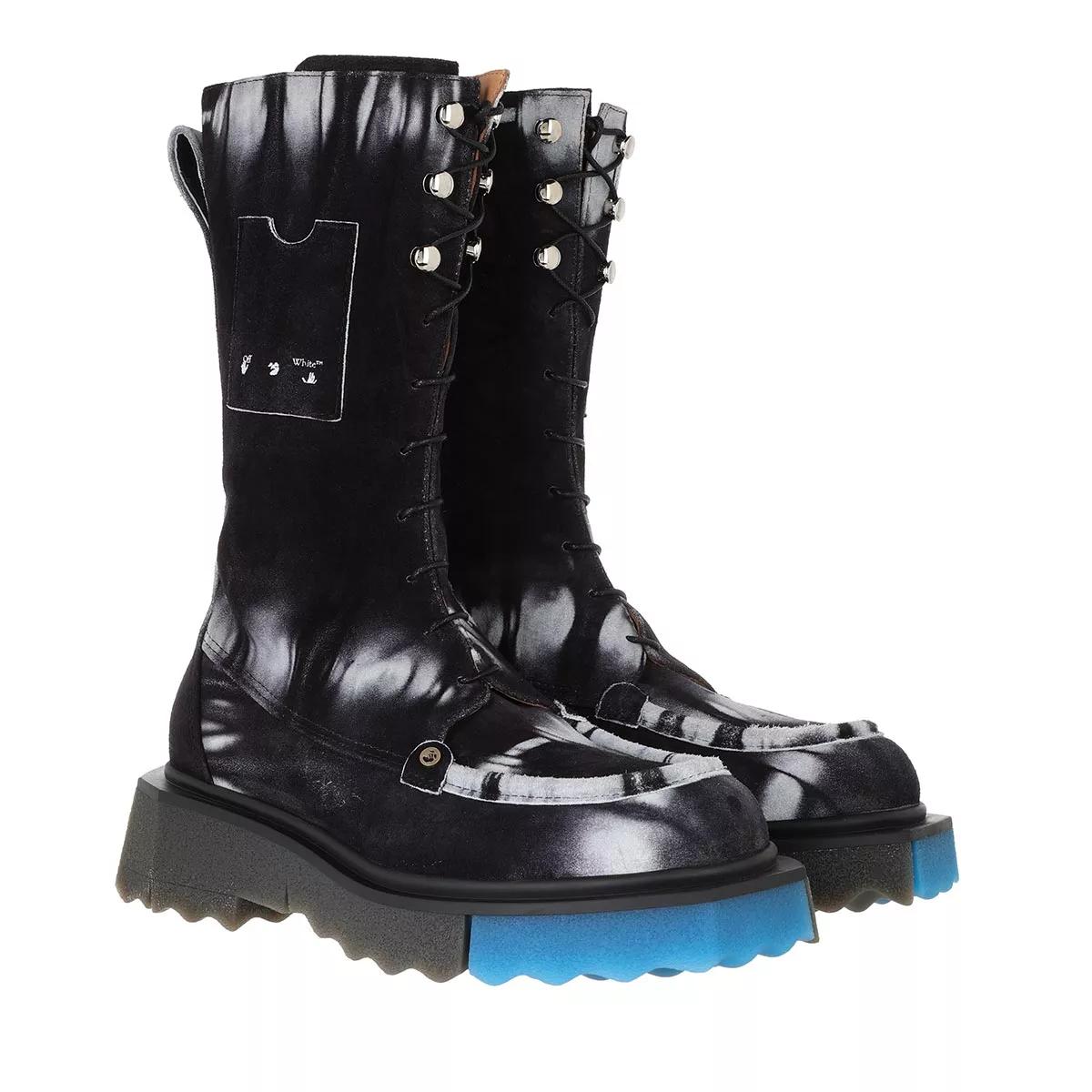 Off-White Boots & Stiefeletten - Tie Dye Sponge Pocket Combat - Gr. 36 (EU) - in Schwarz - für Damen von Off-White