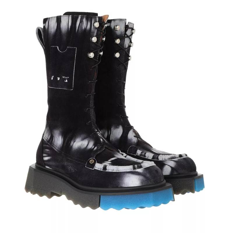 Off-White Boots & Stiefeletten - Tie Dye Sponge Pocket Combat - Gr. 36 (EU) - in Schwarz - für Damen von Off-White