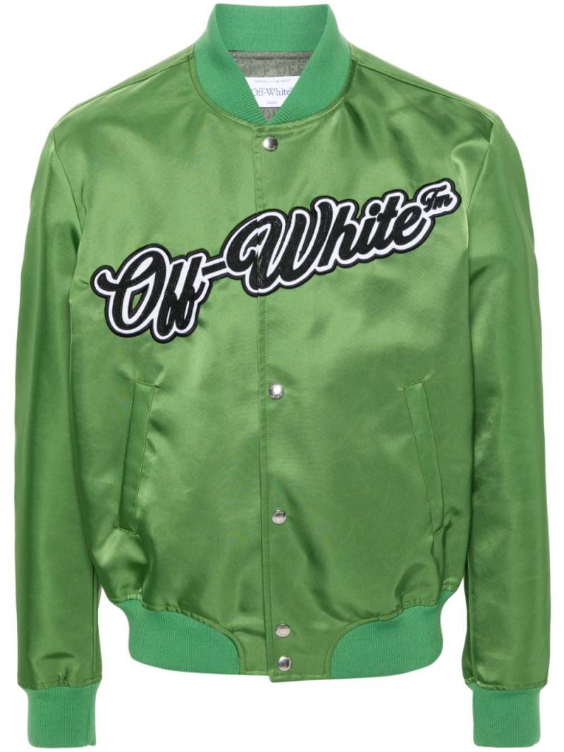 Off-White Varsity bomber jacket - Green von Off-White