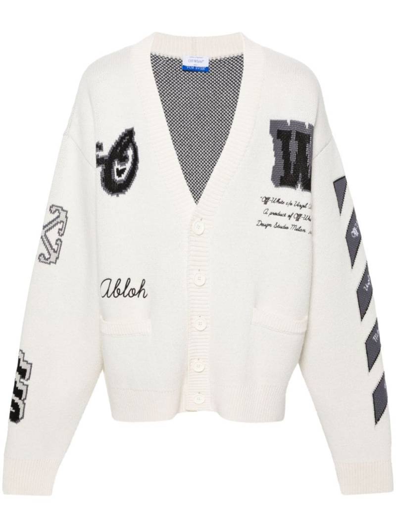 Off-White Varsity ribbed V-neck cardigan von Off-White